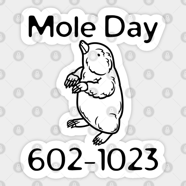 National Mole Day Sticker by HobbyAndArt